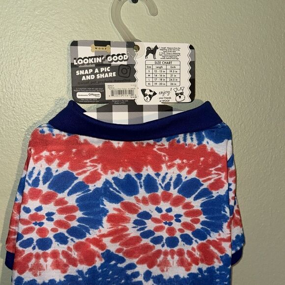 Patriotic, dog collared shirt - Picture 4 of 6